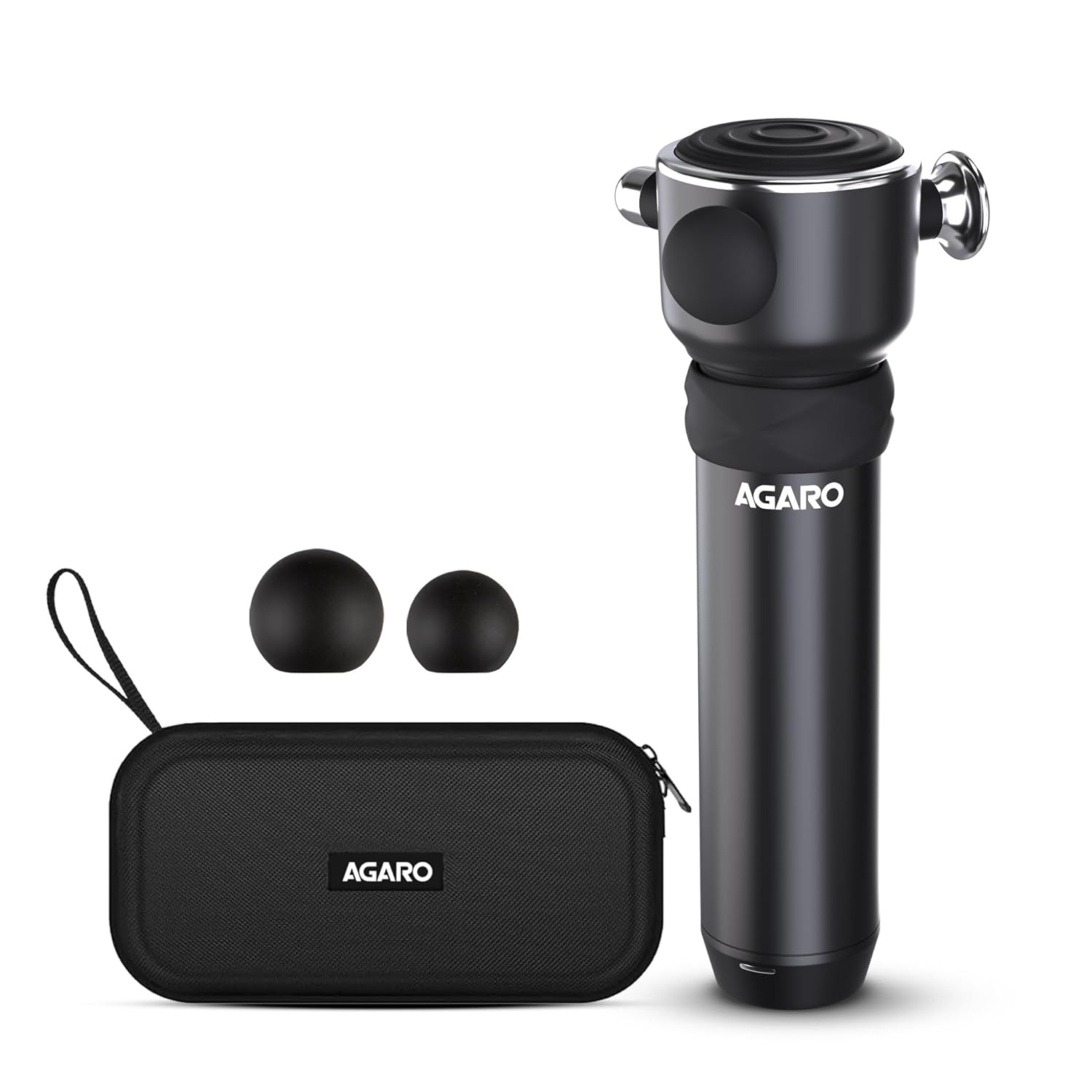 AGARO Imperial Handheld Deep Tissue Massager, Vibrating Muscle Massager - Therapy Back Massager for All Body Relief - Muscle Relaxation and Fascial Binding - Trigger Point Therapy Massage Gun, Black