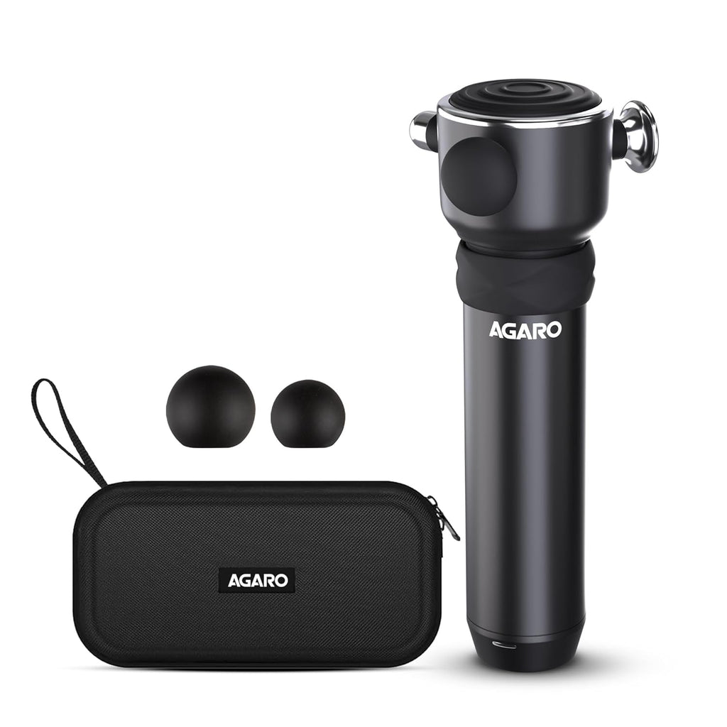 AGARO Imperial Handheld Deep Tissue Massager, Vibrating Muscle Massager - Therapy Back Massager for All Body Relief - Muscle Relaxation and Fascial Binding - Trigger Point Therapy Massage Gun, Black