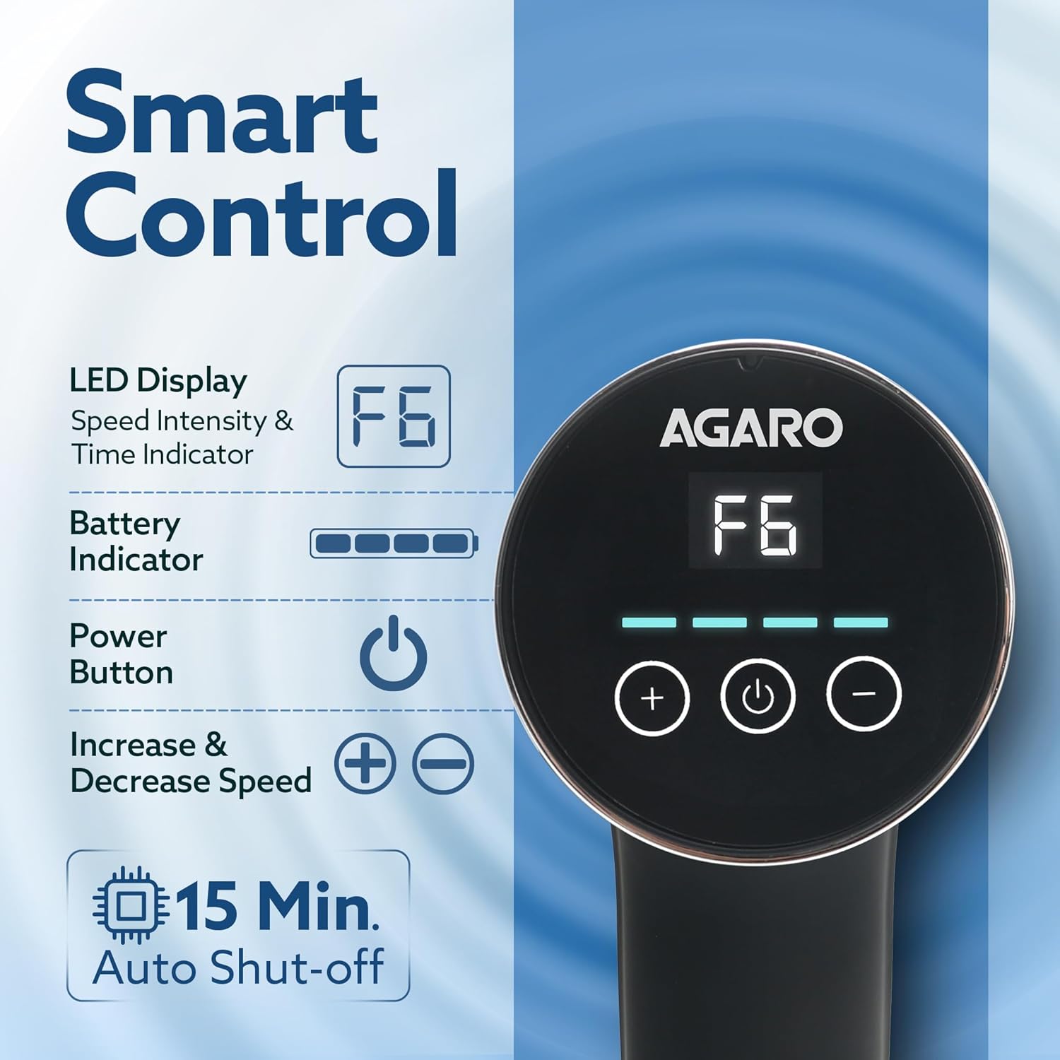 AGARO All Body Relief - Muscle Relaxation and Fascial Binding - Trigger Point Therapy Massage Gun, Black