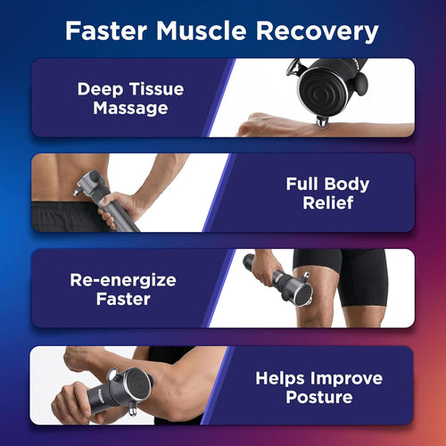 AGARO Imperial Handheld Deep Tissue Massager, Vibrating Muscle Massager - Therapy Back Massager for All Body Relief - Muscle Relaxation and Fascial Binding - Trigger Point Therapy Massage Gun, Black